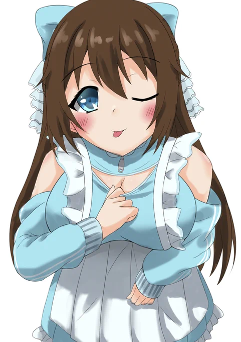 見せつけてくるじゃーじめいどな後輩を描こうとしたけどタイムアップにつき仮塗です、ちゃんとした塗りは後日…。ところでじゃーじめいどって何ですか?