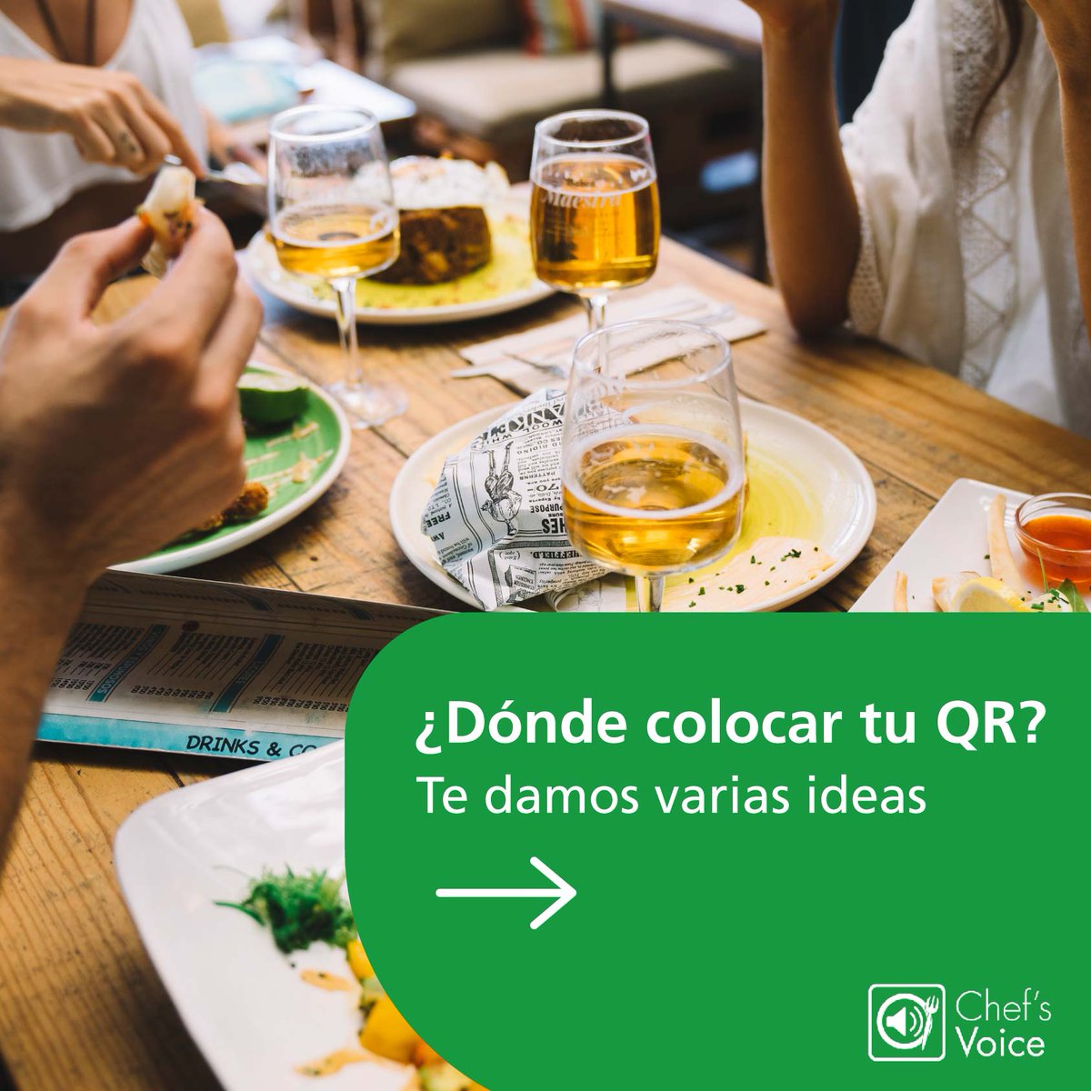 ChefsVoice's tweet photo. 📲 ¿Tienes el QR de tu menú… pero no sabes dónde ponerlo?

No basta con tenerlo: ¡hay que colocarlo bien!
Te damos ideas prácticas y efectivas de colocar tu QR para que no pase desapercibido y te ayude a atraer más clientes.

👀 Inspírate y haz que tu menú trabaje por ti. https://t.co/x0OTPsKd4w