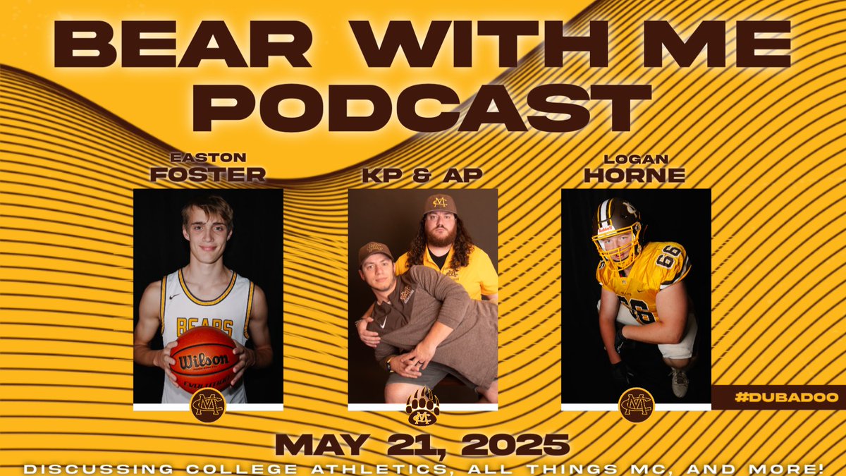 The Bear With Me Podcast with Easton Foster and Logan Horne is live! We discuss college athletics, and more!

YouTube Video:

youtu.be/t_Acw7v9MaQ

Listen (Spotify):

open.spotify.com/episode/57XV21…

Listen (Apple Podcast):

podcasts.apple.com/us/podcast/bea…

#GoBears🐻