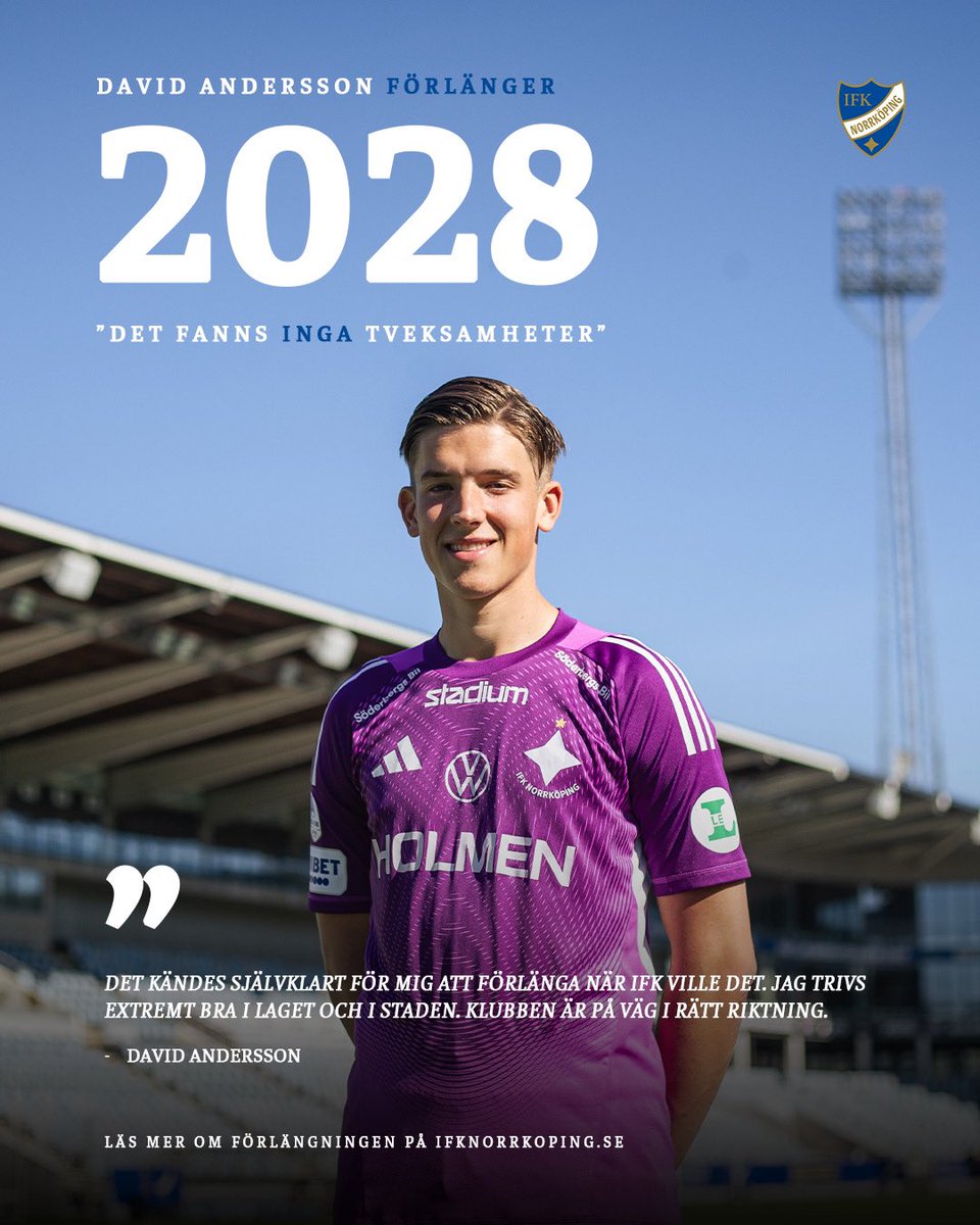 ifknorrkoping's tweet photo. Inga tveksamheter - vi har förlängt över 2028 🤝

Läs mer: https://t.co/Jc0K3fFAYo

⚪️🔵#ifknorrköping https://t.co/xjYJLPbb8R