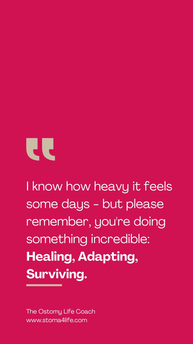 I know how heavy it feels some days. The weight, the changes, the quiet strength it takes just to keep going. You’re healing, adapting, surviving. As a #coach I walk beside you—through the hard and the hope. You’re already stronger than you think.
— The Ostomy Coach 

#ostomy