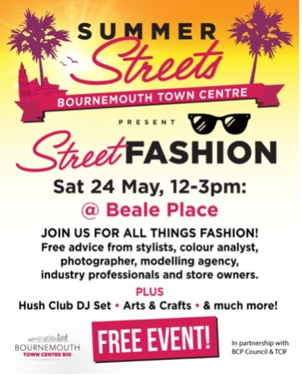 Summer Streets kicks off this weekend on Saturday, May 24th at Beale Place &amp; Bournemouth Arcade from 12–3pm!

To find out more, visit the event page: bit.ly/4571sZz  or our website: bit.ly/4df1m4j 

#BelieveInBournemouth #SummerStreets #BournemouthTownCentre