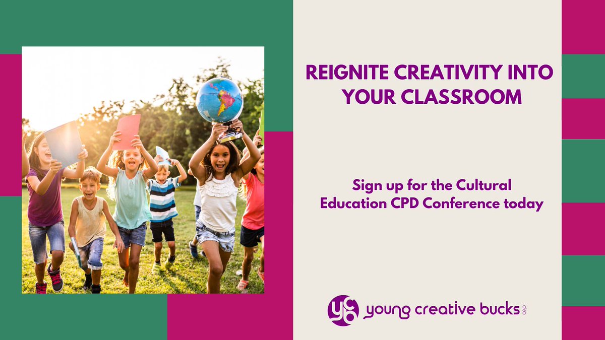 YCBucksCEP's tweet photo. Reignite creativity in your classroom!
Join the YCB CPD Conference 
Thursday 26 June 2025, High Wycombe 9:00 – 17:00 
FREE for Bucks Champions Network members | £50 for others
Workshops, speakers &amp; cultural connections
https://t.co/X2KoJyQiwr
#YCBConference2025 #CreativeLearning https://t.co/3ebmhFvvPv