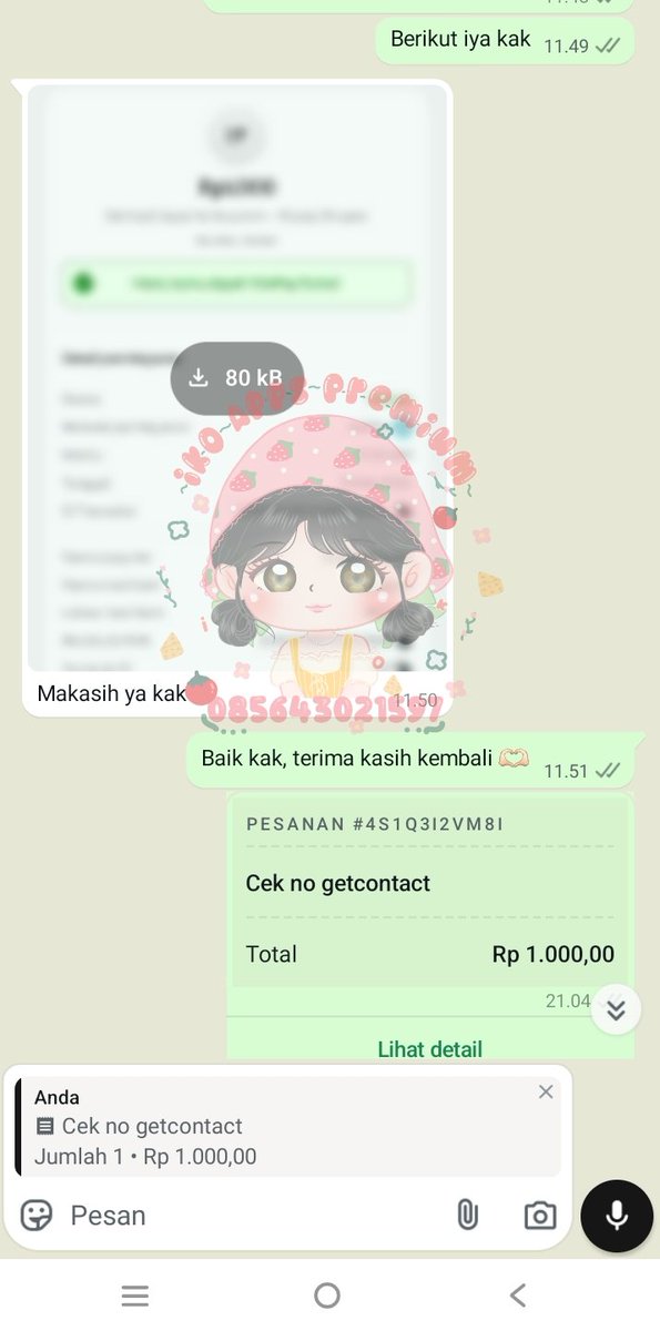 Cek no getcontact premium avail ya, harga mulai 500p/nomor &amp; 1k/nomor, harga tergantung nomor ya karena setiap nomor beda beda, cek dulu baru payment, marii kakk

#zonauang #zonaba #zonajajan