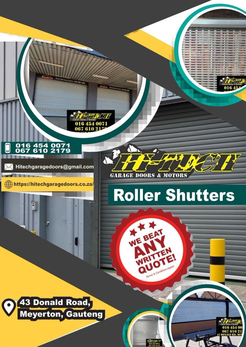 Hi_Techproject's tweet image. Upgrade with HiTech Garage Doors & Motors – expert installs & fast repairs you can trust! 📍 43 Donald Rd, Glen Donald, Meyerton #GarageDoors #HiTechGarage #HomeImprovement #Renovation #Smart