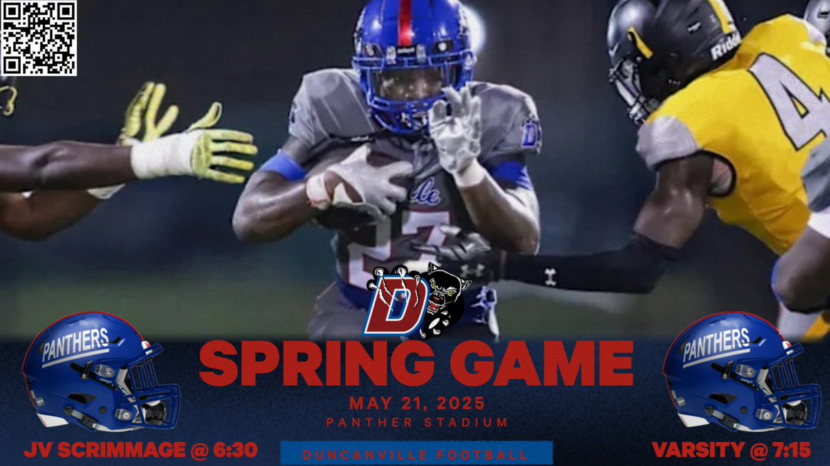Last chance to watch some padded football until August!!! Come out tonight and watch our Duncanville Football Team put on, for the City of Champs!