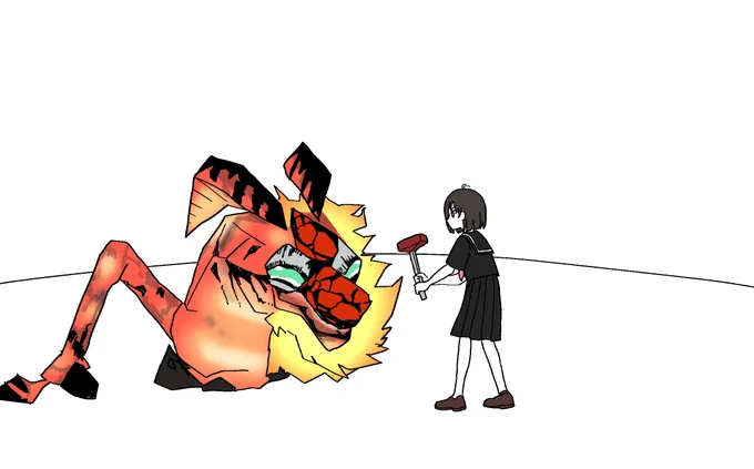 小佐内ゆきVS灼熱穴居竜ヴァルバジア