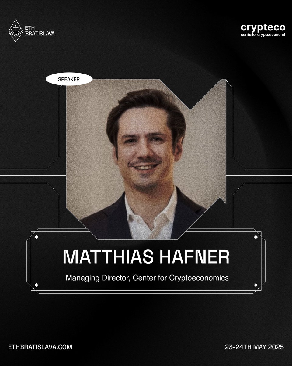 3. Matthias Hafner, Managing Director at The Center for Cryptoeconomics 💡
The Center for Cryptoeconomics provides economic #research and #consulting services related to Web3, blockchain technology, and cryptoassets. Their mission is to build a better understanding of the
