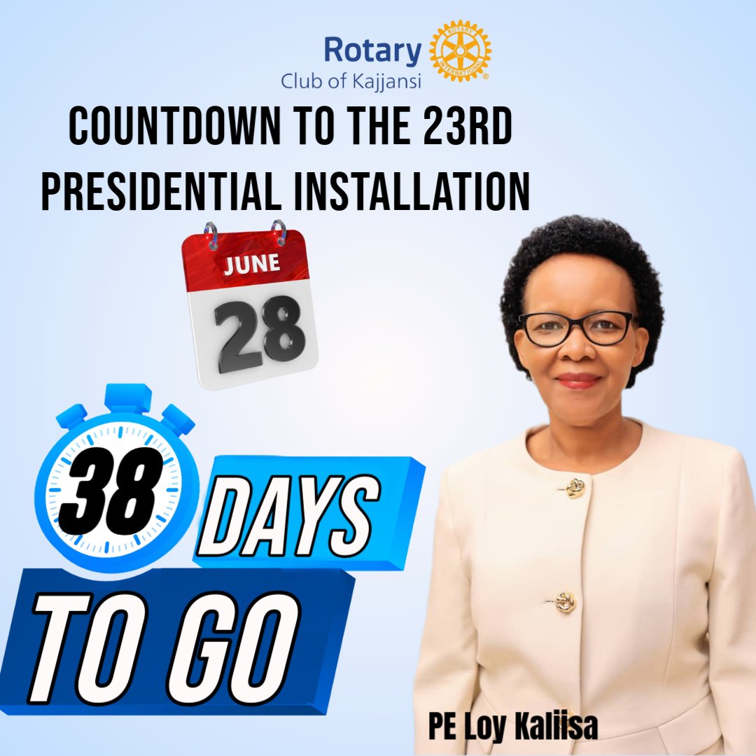 Rotary Club Kajjansi (@rkajjansi) on Twitter photo The countdown is on. Mark your calendar for the 23rd Presidential Installation of President Elect Loy Kaliisa PHF+5
28th June 2025 at <a href="/NicanResort/">Nican Resort Hotel Kampala</a> Hotel starting at 4:00pm. See you then. <a href="/baryaruha/">Juliet Baryaruha</a> <a href="/Aine2014Amos/">Amos Aine</a> <a href="/Rotary/">Rotary International</a> <a href="/DGKenMugisha/">PDG Ken Mugisha</a> <a href="/newvisionwire/">The New Vision</a> The countdown is on. Mark your calendar for the 23rd Presidential Installation of President Elect Loy Kaliisa PHF+5
28th June 2025 at <a href="/NicanResort/">Nican Resort Hotel Kampala</a> Hotel starting at 4:00pm. See you then. <a href="/baryaruha/">Juliet Baryaruha</a> <a href="/Aine2014Amos/">Amos Aine</a> <a href="/Rotary/">Rotary International</a> <a href="/DGKenMugisha/">PDG Ken Mugisha</a> <a href="/newvisionwire/">The New Vision</a>
