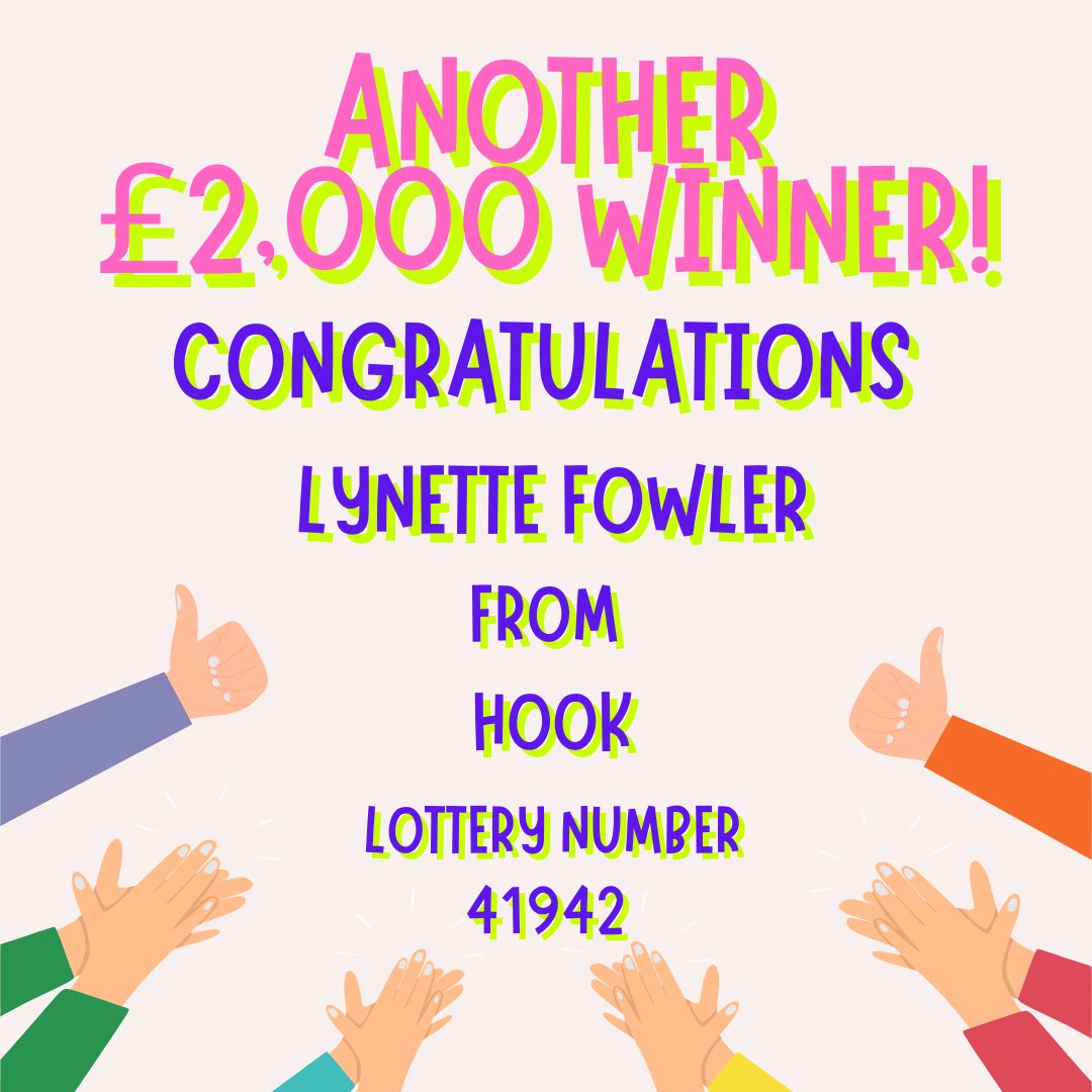 Congratulations Lynette, £2,000 coming your way!