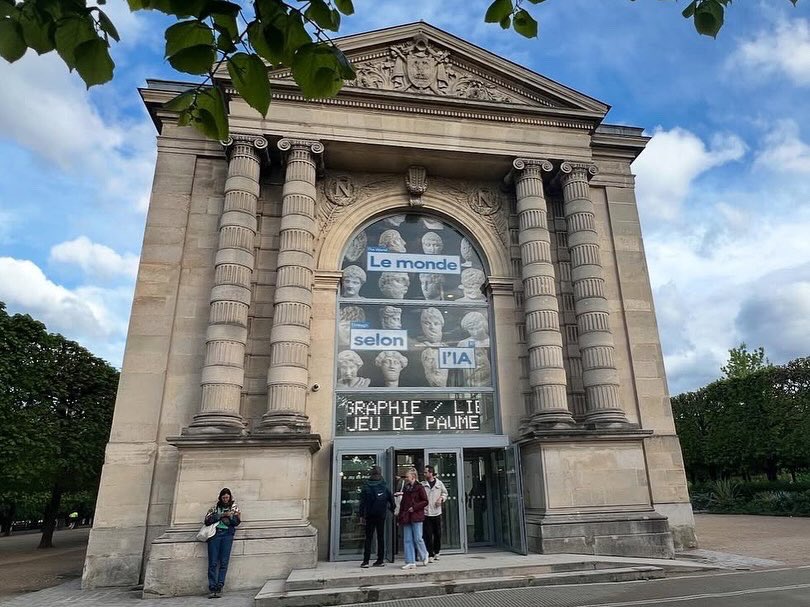 sashastiles's tweet image. It’s great to see the new UK paperback edition of my 2021 poetry-art book #Technelegy in the @jeudepaume bookshop — and in fine company! 💚