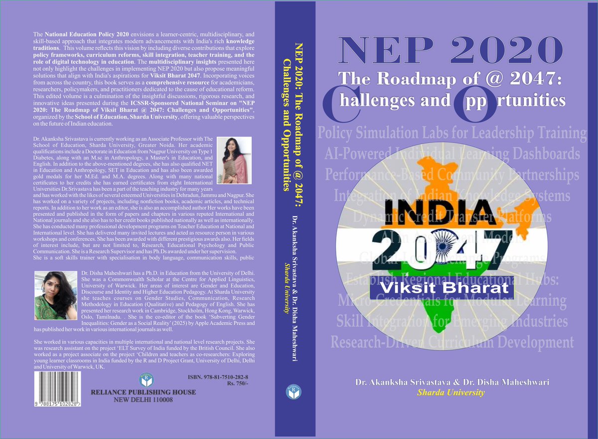 ReliancePublish's tweet photo. I ♥ this product on Flipkart! NEP 2020: The Roadmap of
Viksit Bharat @ 2047:
Challenges and Opportunities https://t.co/UzOycUEWGX #buyonflipkart via @Flipkart https://t.co/p4lWO0mbqK