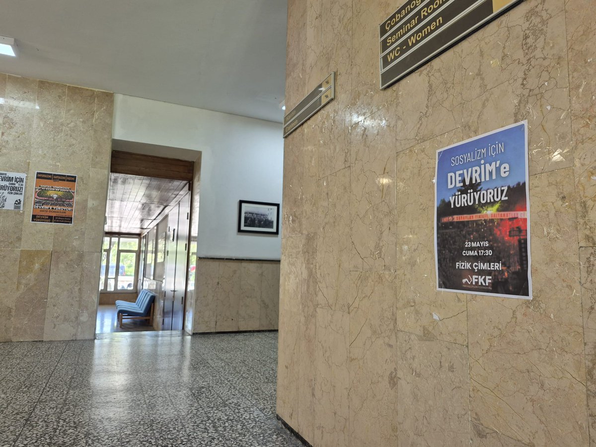 23 Mayıs Cuma günü saat 17.30’da Fizik Çimleri’nde Devrim Yürüyüşü’nde buluşuyoruz.

ODTÜ’lü tüm sıra arkadaşlarımızı eşitlik, özgürlük, devrim ve sosyalizm için omuz omuza yürümeye ve bu mücadeleyi birlikte büyütmeye davet ediyoruz.