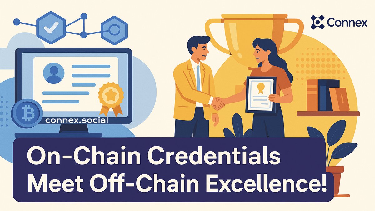Connex (@connexsocial) on Twitter photo π On-Chain Credentials Meet Off-Chain Excellence!
β¨ #Connex merges real-world skills with blockchain proofβmaking you stand out to crypto companies, #DAOs & more!
π‘ Earn $CONX for your expertise. π On-Chain Credentials Meet Off-Chain Excellence!
β¨ #Connex merges real-world skills with blockchain proofβmaking you stand out to crypto companies, #DAOs & more!
π‘ Earn $CONX for your expertise.