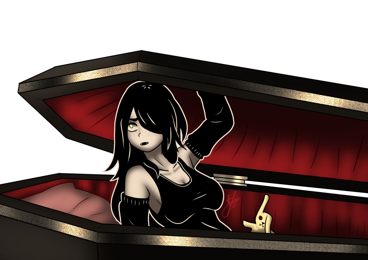 Nosferatu Julia, returned to the coffin. tweet media