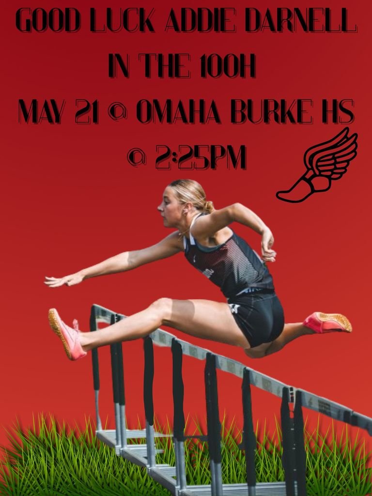 Good luck to Addie Darnell running at state track today!
