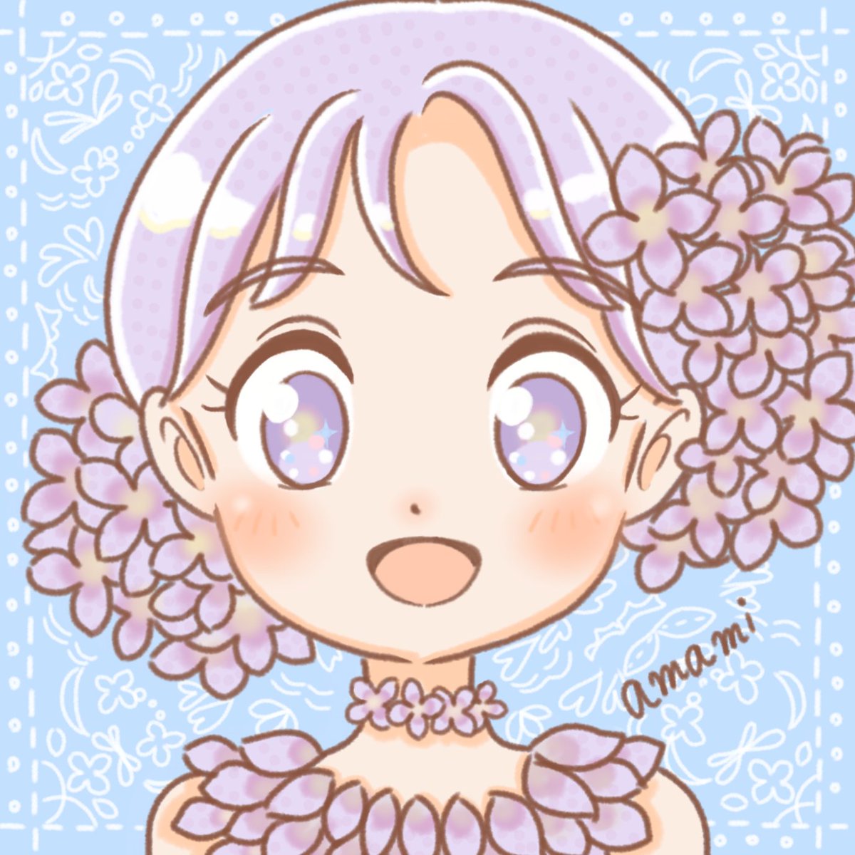 amami338's tweet image. 紫陽花ちゃん💐
最近忙しくてずーーっとお絵かきできなかったので、久しぶりのお絵かき楽しくて楽しくて！🤗✨