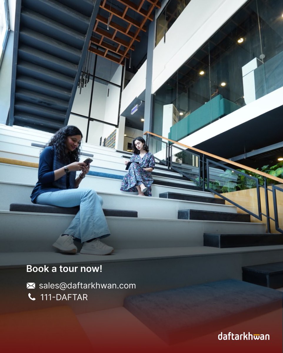 daftarkhwan (@daftarkhwan) on Twitter photo <a href="/Daftarkhwan/">daftarkhwan</a> | Vantage has upgraded! Now in Sector F, DHA Phase 1, Islamabad-Rawalpindi, it offers sleek, spacious and high-ceilinged workspaces tailored to uplift your creative energy at work: shorturl.at/KZwLT
Book a tour now!
✉️ sales@daftarkhwan.com
☎️ 111-DAFTAR <a href="/Daftarkhwan/">daftarkhwan</a> | Vantage has upgraded! Now in Sector F, DHA Phase 1, Islamabad-Rawalpindi, it offers sleek, spacious and high-ceilinged workspaces tailored to uplift your creative energy at work: shorturl.at/KZwLT
Book a tour now!
✉️ sales@daftarkhwan.com
☎️ 111-DAFTAR