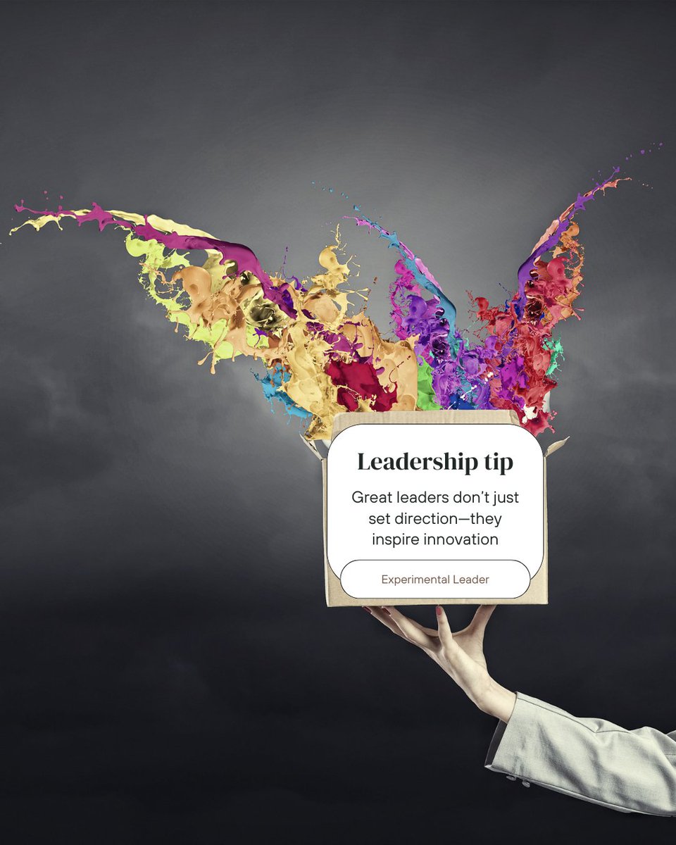 Great leaders don’t just set direction—they inspire innovation. 

This month, challenge yourself to think outside the box and encourage your team to do the same. Innovation starts with courageous leadership.

#TheExperimentalLeader #LeadershipTip #InnovativeLeadership