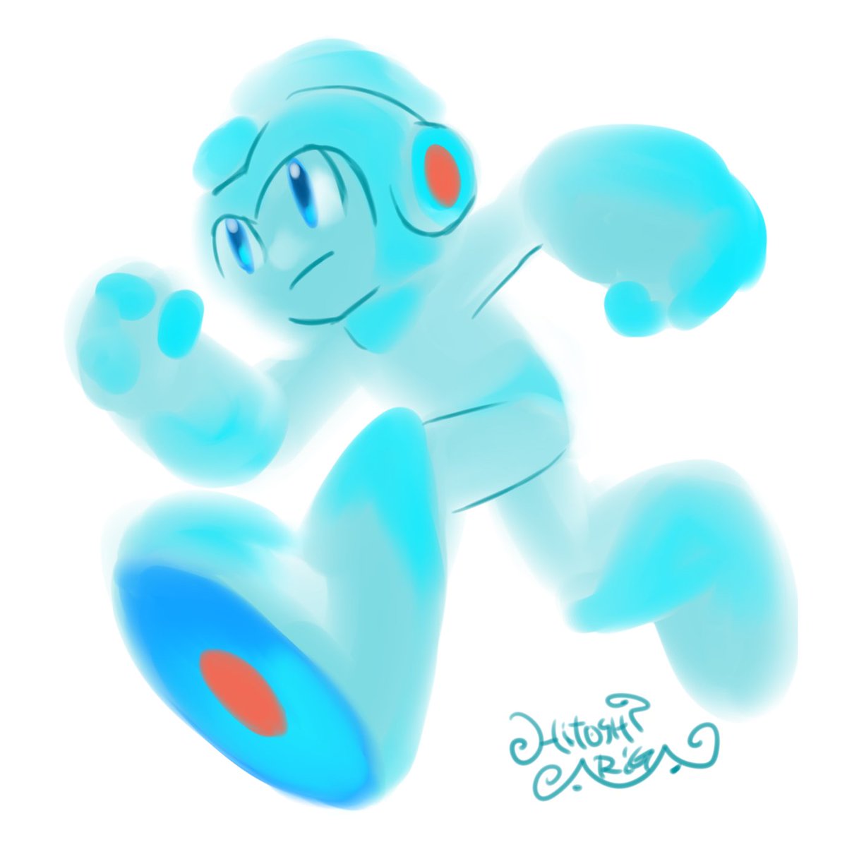 ロックマン(キャラクター) 「#クリエイター様の中に青の作品をお持ちの方はいらっしゃいませんかいつものですが 」|ありがひとし🌇のイラスト