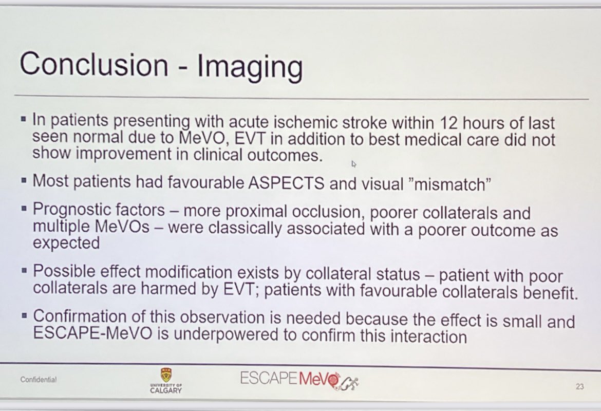 interneurona's tweet photo. #ESOC2025
#ESCAPEMevo: subanálisis
🏞️Imagen: estado de colaterales podría ser un factor que modifique el efecto del tratamiento: buenas colaterales se asociaron a mejor outcome con EVT
⏰Tiempo: el manejo precoz (<180) se asoció a mejor desenlace
#TimeIsBrain https://t.co/snqeR9leG9