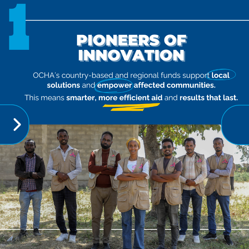shf_somalia's tweet photo. Why are OCHA’s humanitarian funds like @SHF_Somalia a game-changer for humanitarian aid?
 
In 2024, the funds helped advance:
 
🌍 Innovation in the aid system
💙 Inclusivity
⚡ Acting earlier and faster
📍 Access to aid
🤝 Complementarity between funds
 
👇 Swipe to see how