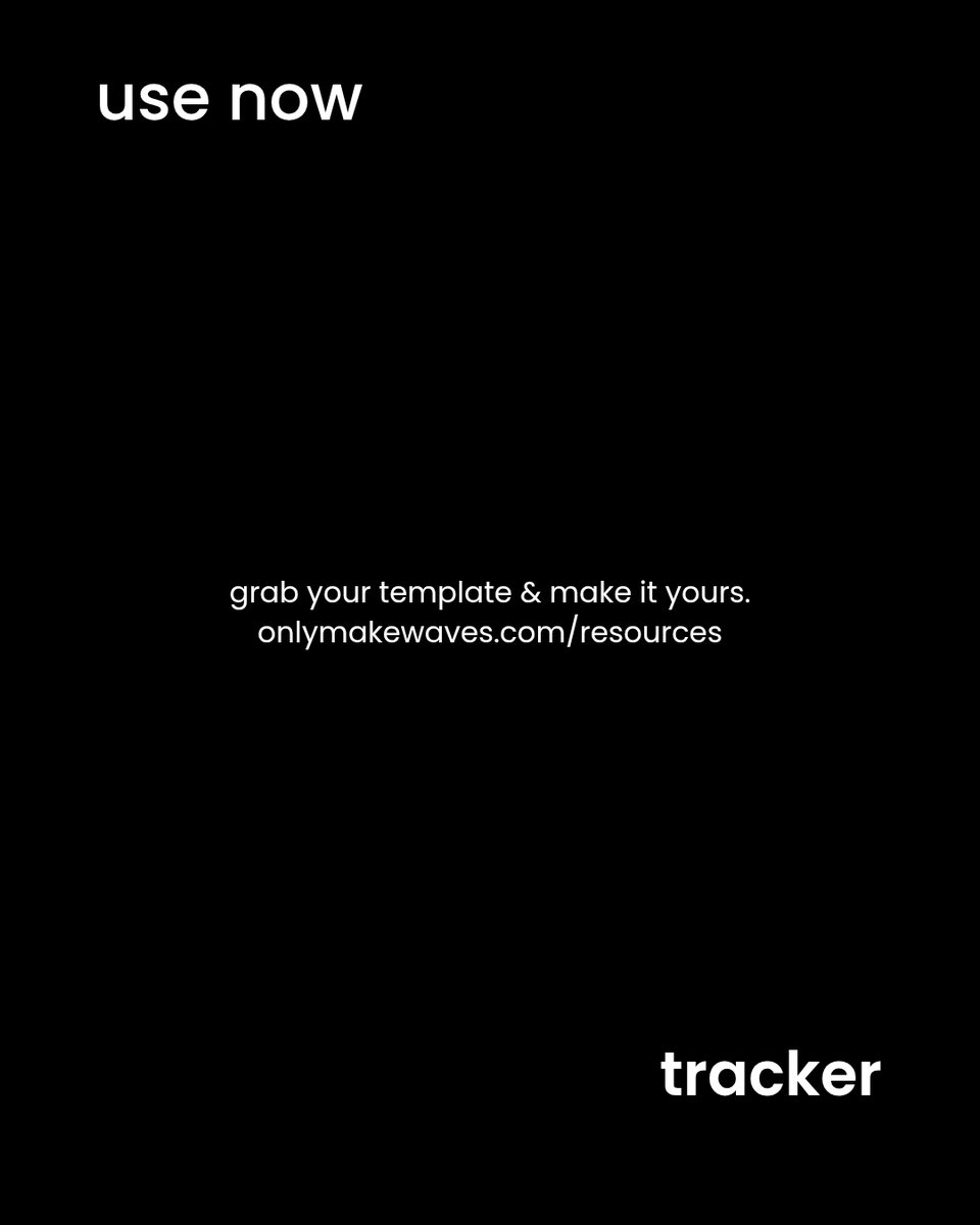 Creativity thrives on consistency  and every independent artist needs tools that help build it. That’s why we created the Creative Discipline Tracker .

Download it at: onlymakewaves.com/resources