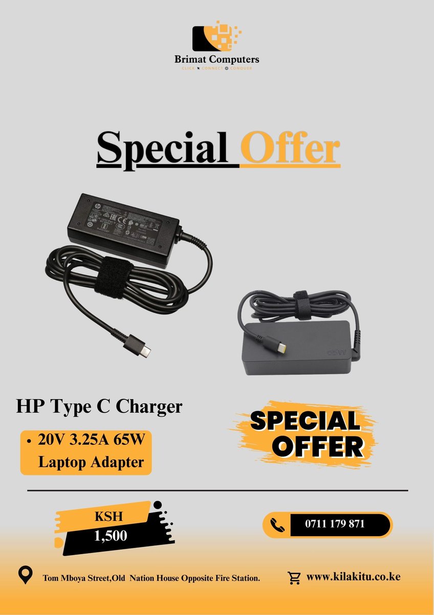 Has your laptop charger spoiled? usiworry just call us, and we will deliver right away. Call/WhatsApp 0711179871 to make an order.
 #LocalService