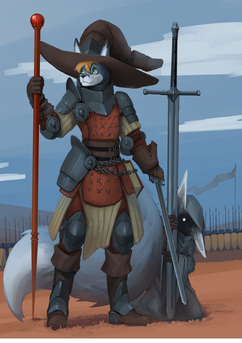 TotalPesets's tweet photo. #digitalart #furry #furryart #Anthro #YCH #Armor 
#Swords #Weapon #Fantasy https://t.co/2f09TgzlXn