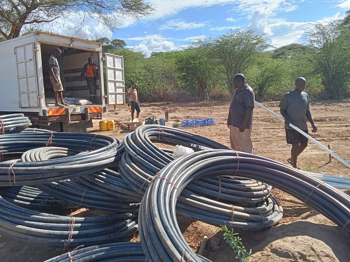 NNorthrift's tweet photo. Exciting progress in Turkana East
 The community came together for a successful trench-digging event as part of our NCCK Nort Rift project. Local youth took charge, and solar technicians enhanced our water infrastructure. Together, we're building resilience
 #NCCK #TurkanaEast https://t.co/SOcSIdwdJx
