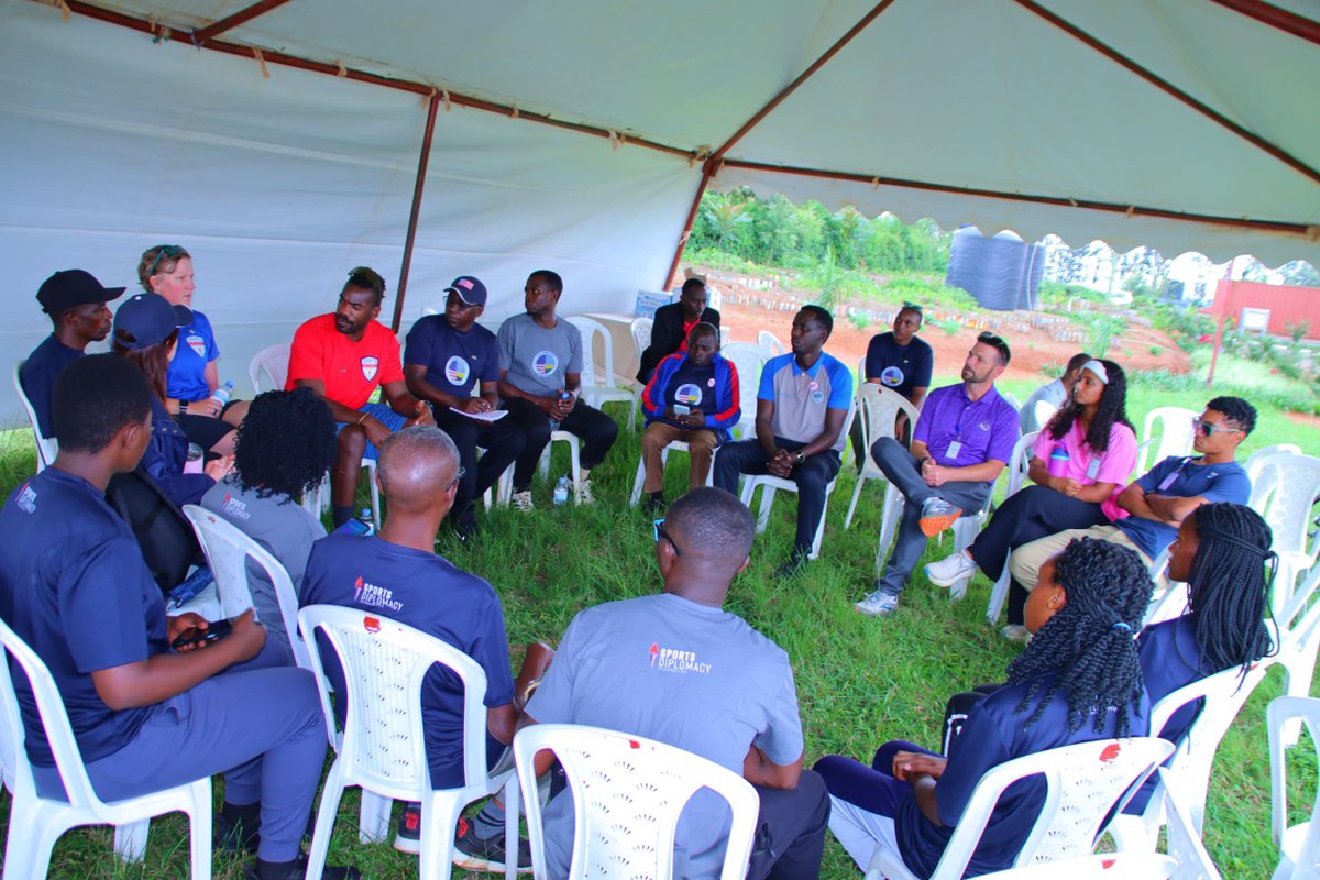 BugeseraC's tweet photo. After the visit to the mayor, the team headed to the Field of Dreams, facilitated a workshop with the BCT coaches and technical team. https://t.co/PiECBrHByn
