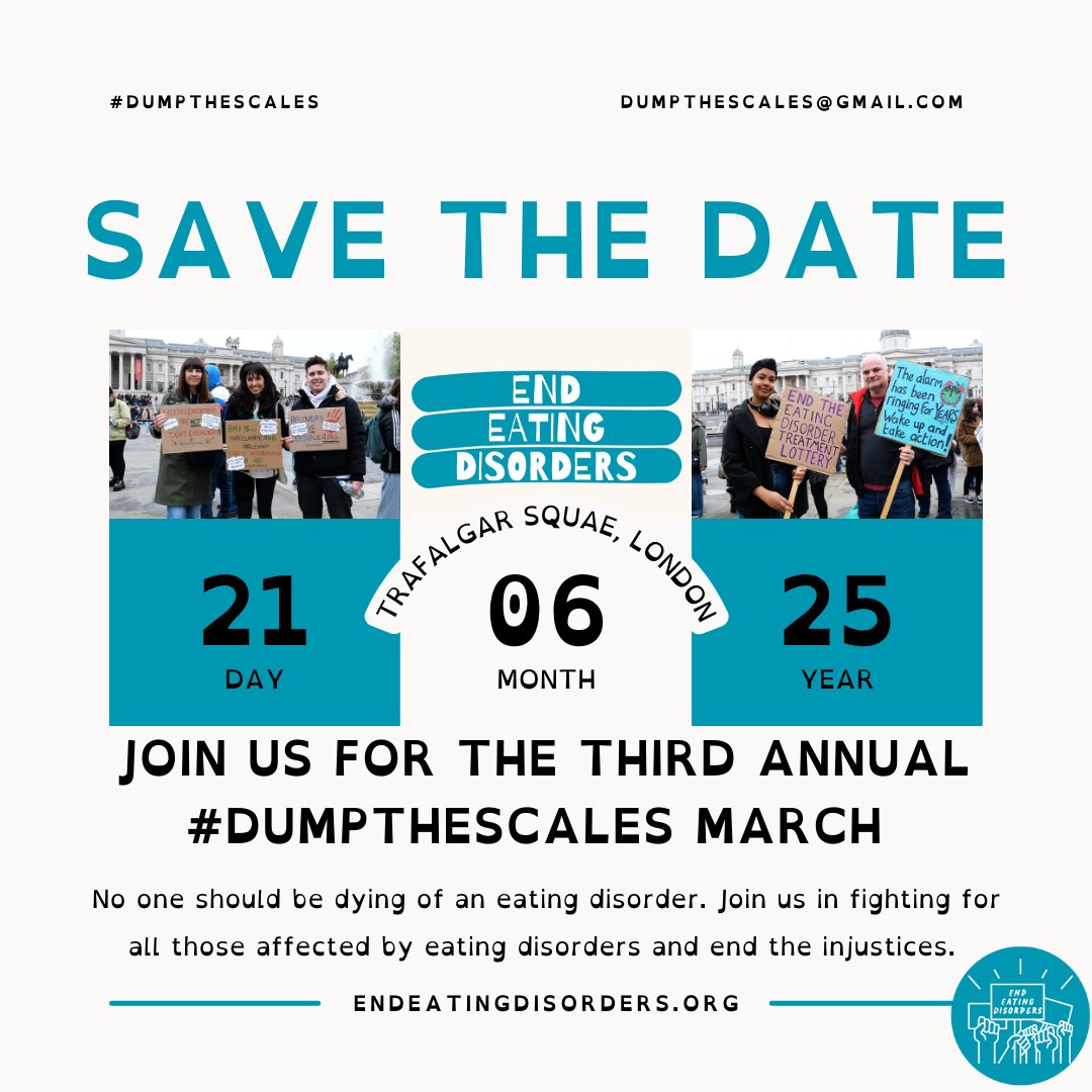 Beat (@beated) on Twitter photo There's one month to go until we take to the streets and join <a href="/DumpTheScales/">Dump the Scales</a>
for their annual Dump the Scales march.
Whether you've been affected by an eating disorder, know someone who has, or want to show your support, join #DumpTheScales on Saturday 21 June 2025! <a href="/HopeVirgo/">Hope Virgo</a> There's one month to go until we take to the streets and join <a href="/DumpTheScales/">Dump the Scales</a>
for their annual Dump the Scales march.
Whether you've been affected by an eating disorder, know someone who has, or want to show your support, join #DumpTheScales on Saturday 21 June 2025! <a href="/HopeVirgo/">Hope Virgo</a>