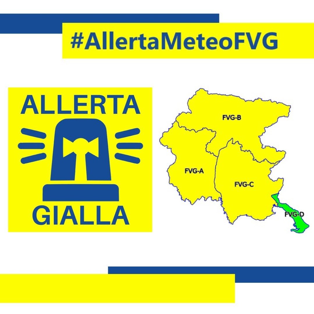 ⚠️ #Allertameteo #FVG
Allerta Regionale:
dalle 06:00 alle 24:00 del 22/05
ALLERTA GIALLA 🟡
IDROGEOLOGICA SULLE ZONE FVG-A, FVG-B E FVG-C.
👉 bit.ly/3lcJsoh
#RegioneFVG