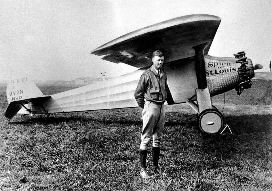 On May 21, 1927, Charles A. Lindbergh completed the first solo, nonstop transatlantic flight in history, flying his Spirit of St. Louis from Long Island, New York, to Paris, France.