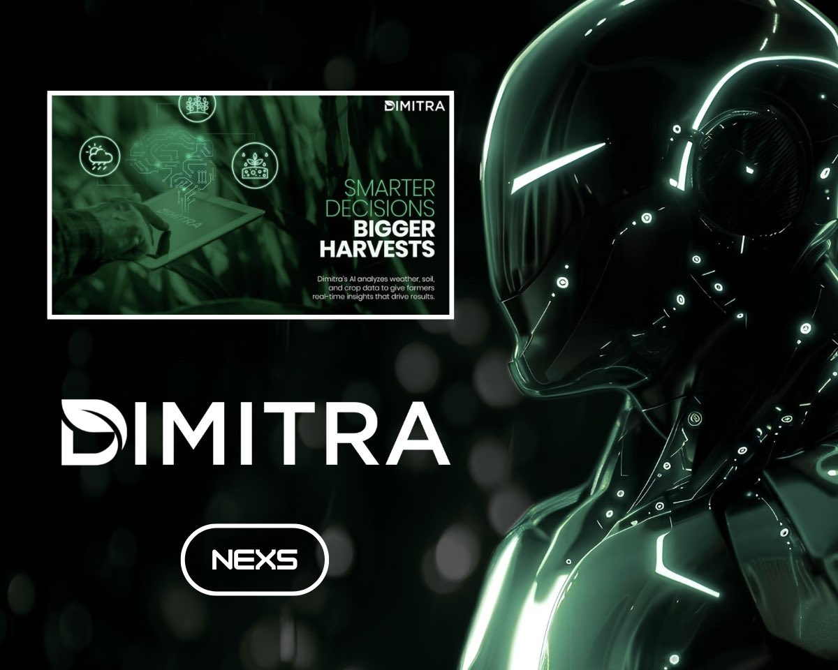 ▪️ $DMTR ▪️

Smart Agriculture 🚨

<a href="/dimitratech/">Dimitra Technology</a> is transforming farming with one of the world’s most advanced decentralized Agri-tech platforms…

Built to support over 65 crop types with a growing library of AI and smart tools that empower farmers to grow more and waste less ↓