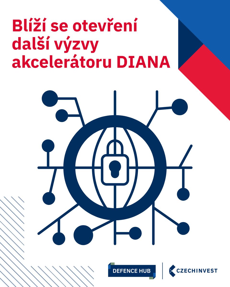 Již v červnu se budete moci přihlásit do akcelerátoru DIANA od NATO, který hledá startupy a firmy vyvíjející tzv. dual-use technologie. Pokud si nejste jistí, jestli se do výzvy hodíte, můžete si s námi domluvit schůzku: czechinvest.gov.cz/en/defence-hub