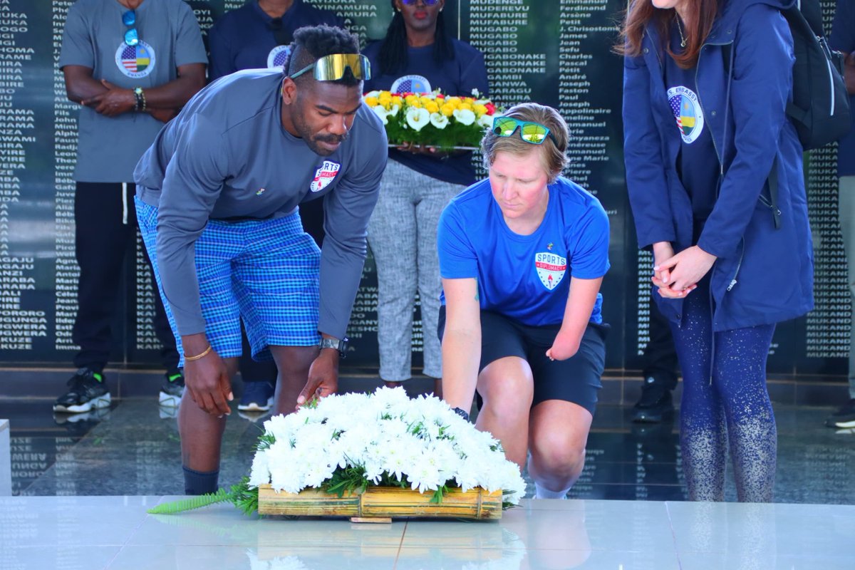 BugeseraC's tweet photo. In the afternoon, the visiting athletes, the staff from the US Embassy, members of the @BugeseraC visited Ntarama Memorial site and pay tribute to the victims of the Genocide Against the Tutsi in 1994. https://t.co/tT8bhMgG0j