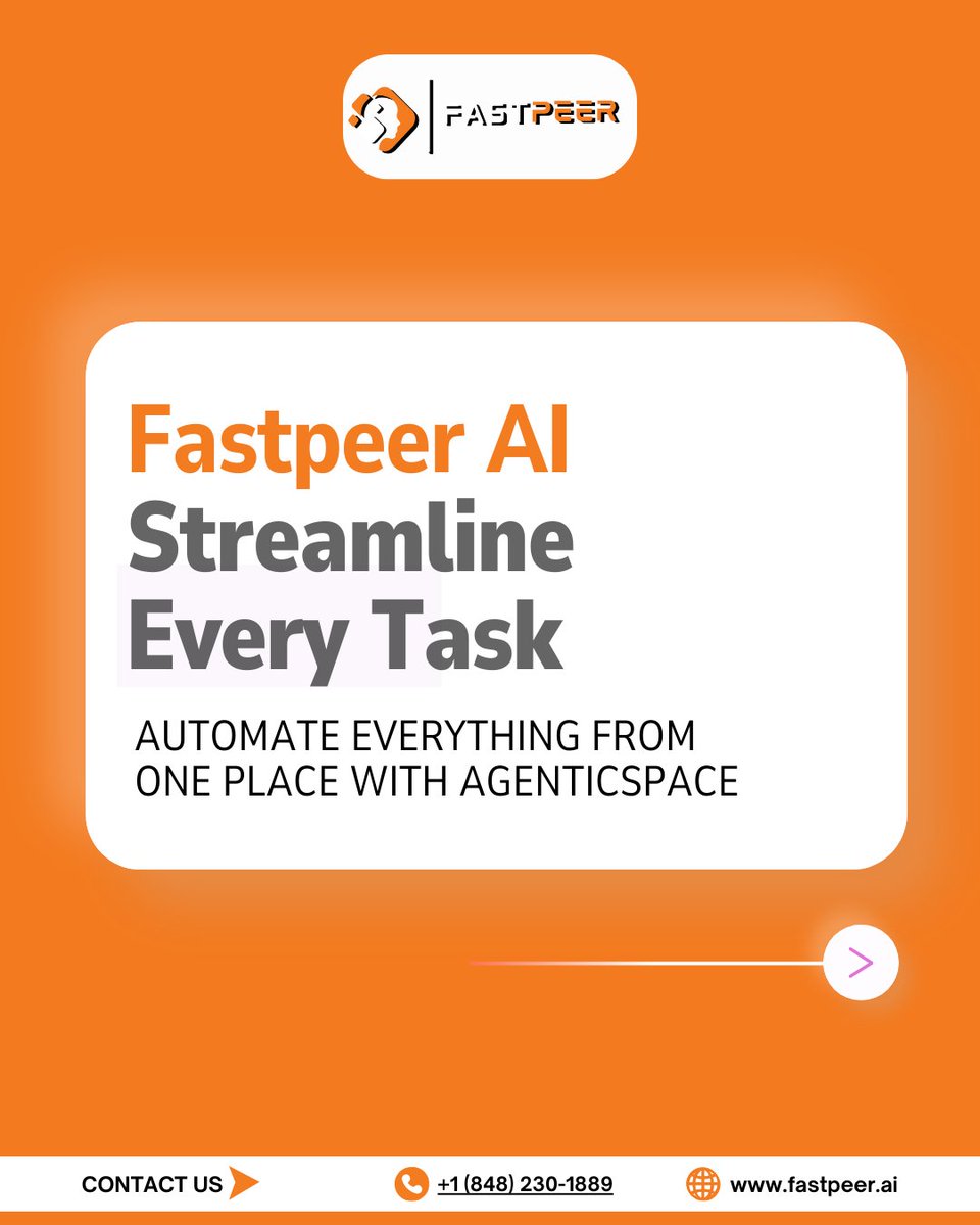 FastpeerAI's tweet image. In today’s fast-paced real estate market, efficiency wins. Agenticspace automates your workflow—start to finish.
🔹Capture Leads: Sync Gmail &amp;amp; socials
🔹Fill with FastFORM
🔹Find &amp;amp; share listings instantly
🔹Real-time updates with FastCRM

Download Now :fastpeer.ai