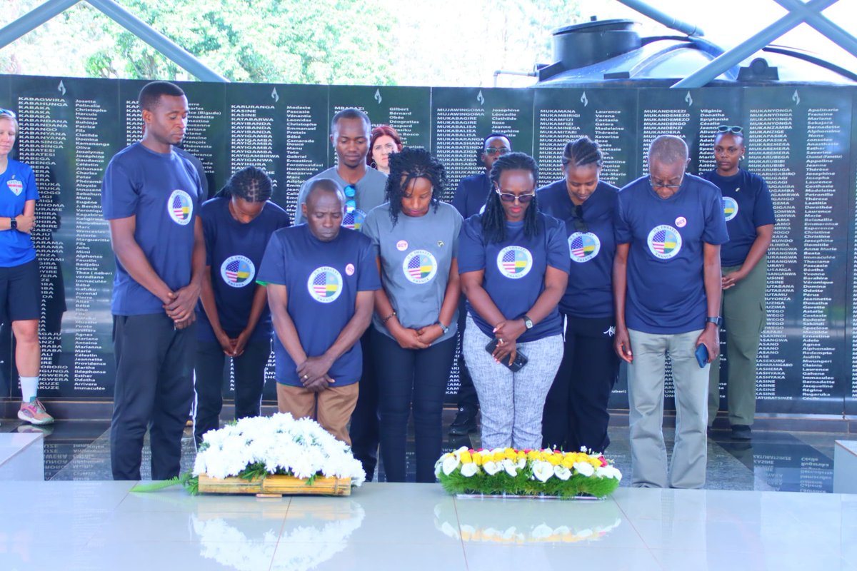 BugeseraC's tweet photo. In the afternoon, the visiting athletes, the staff from the US Embassy, members of the @BugeseraC visited Ntarama Memorial site and pay tribute to the victims of the Genocide Against the Tutsi in 1994. https://t.co/tT8bhMgG0j