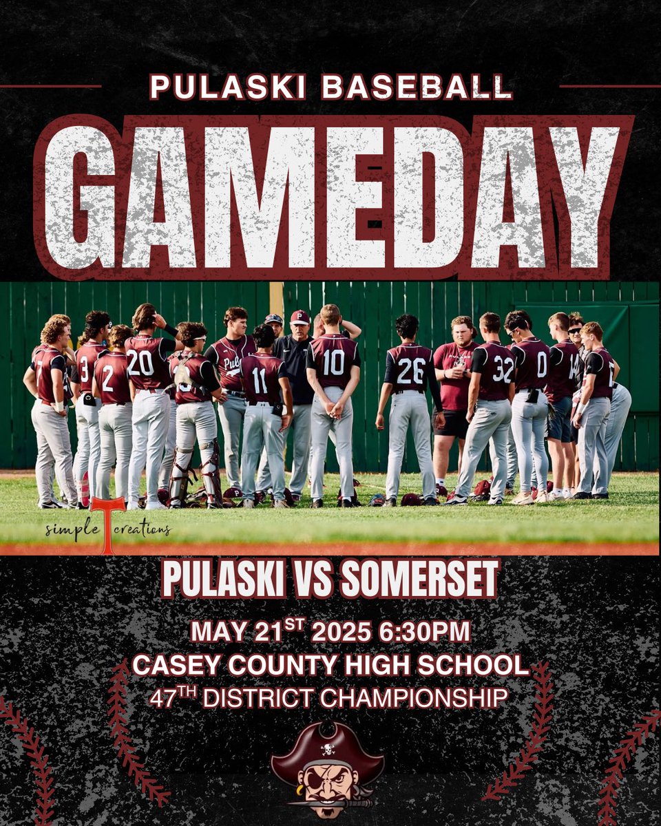 PulaskiBaseball's tweet photo. Big one tonight!! We need everyone to come loud and rowdy! 

Go Maroons! https://t.co/mVA1dEkw6u