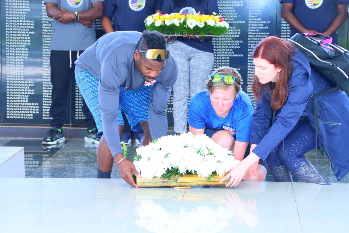 BugeseraC's tweet photo. In the afternoon, the visiting athletes, the staff from the US Embassy, members of the @BugeseraC visited Ntarama Memorial site and pay tribute to the victims of the Genocide Against the Tutsi in 1994. https://t.co/tT8bhMgG0j