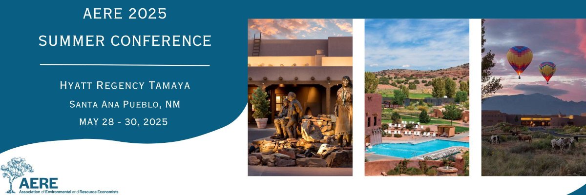 😮 Can you believe #AERE2025 is just one week away?

We’re kicking things off next Wednesday with an exciting set of parallel sessions at 3 PM, followed by the plenary at 5 PM featuring Janie Chermak and Marshall Burke—and then the welcome reception at 6 PM. See you there!