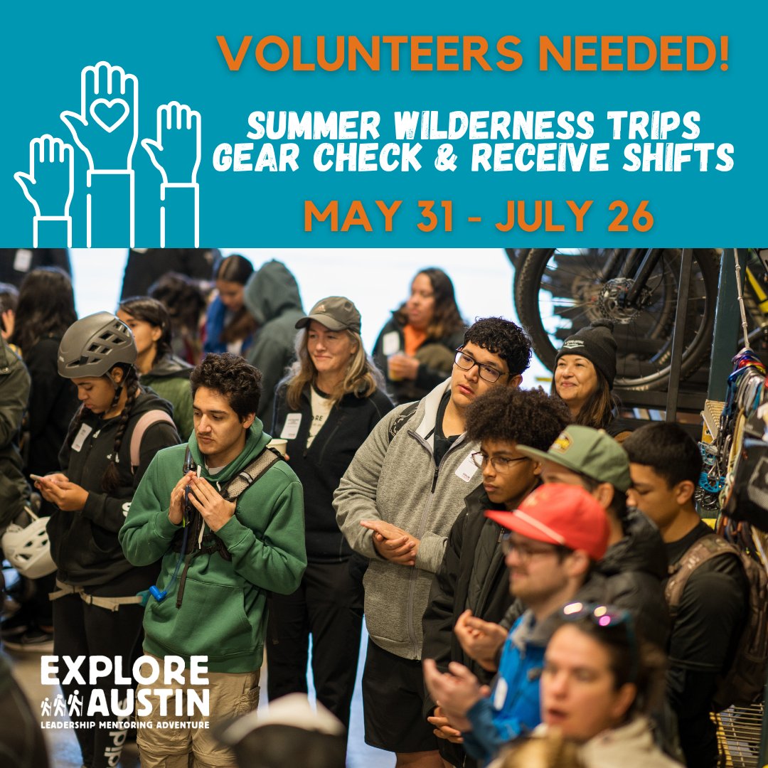 Our first Summer Wilderness Trips launch NEXT WEEK! We're still looking for volunteers to help ensure our teams depart and return safely.
Many shifts available through July -- SIGN UP HERE 👉 ow.ly/900L50VVXeO