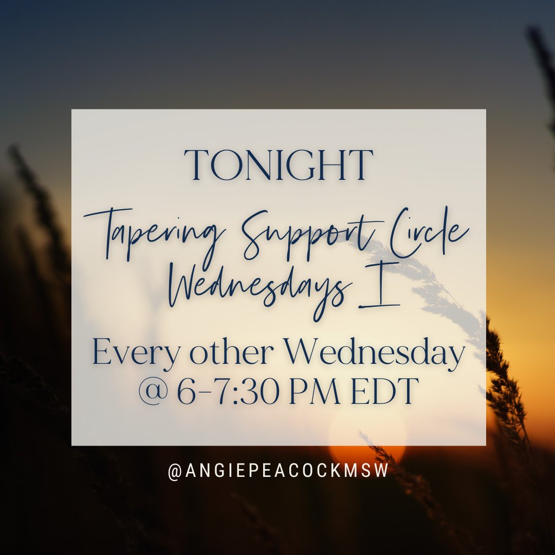 angpeacock1111's tweet photo. Come build community and form friendships with others who are in the same period of this journey. Come to only one session or come to all. Must be actively tapering ANY psychiatric drug.

Register here: https://t.co/NJUBGel9h9

#Deprescribing #BenzoWithdrawal #TaperingSupport https://t.co/WVhjkrDhAJ