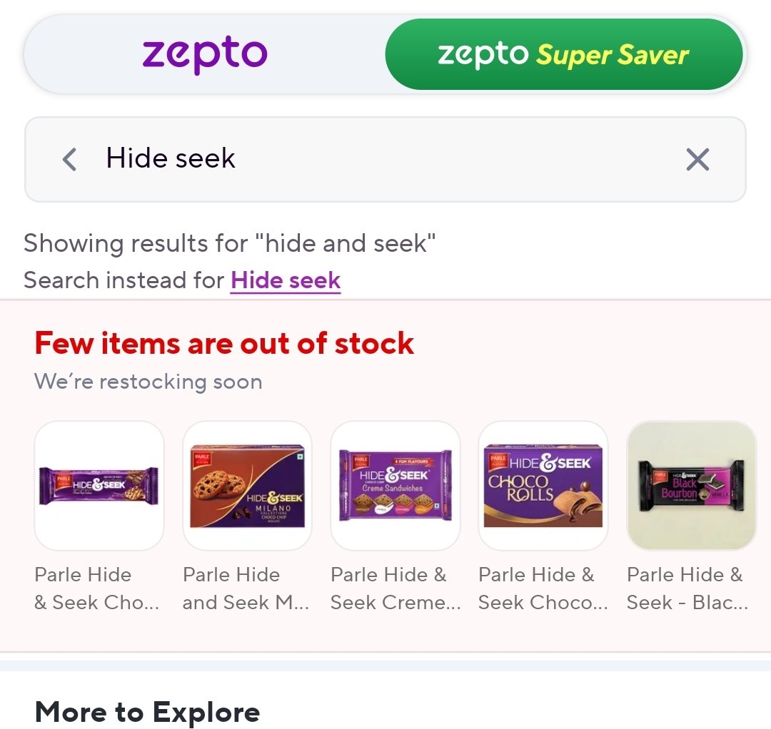 Bhenchod bandh hi kar do na company agar kisi bhi cheez ka stock nai rakhna toh <a href="/ZeptoNow/">Zepto</a> <a href="/zeptocares/">Zepto Cares</a> <a href="/v0hra/">Kaivalya Vohra</a> <a href="/aadit_palicha/">Aadit Palicha</a> 
From dark patterns in the app to non-maintenance of stock for most used products. Zepto is going downhill rapidly. Bubble burst?