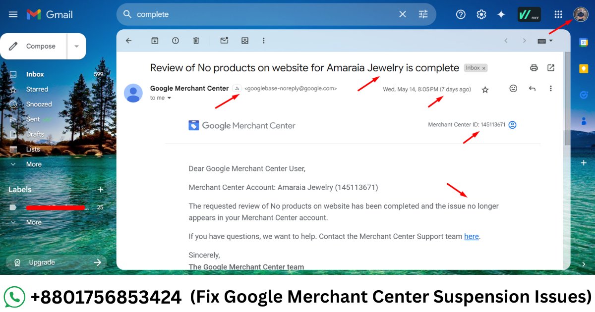 freelancer_22's tweet image. Google Merchant Center Account Reinstated! ✅
Just helped another business get their suspended Google Merchant Center account successfully reinstated! 🚀
#googlemerchantcenter
#googlemerchantcentersuspension
#googlemerchantmisrepresentation
#fixgmc
#fixgooglemerchantcenter