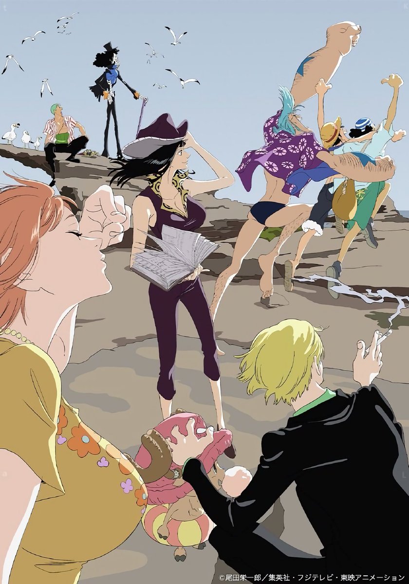 onepiecepanel's tweet photo. Official illustration of the Straw Hat crew before the timeskip https://t.co/1YOQz28Dkc