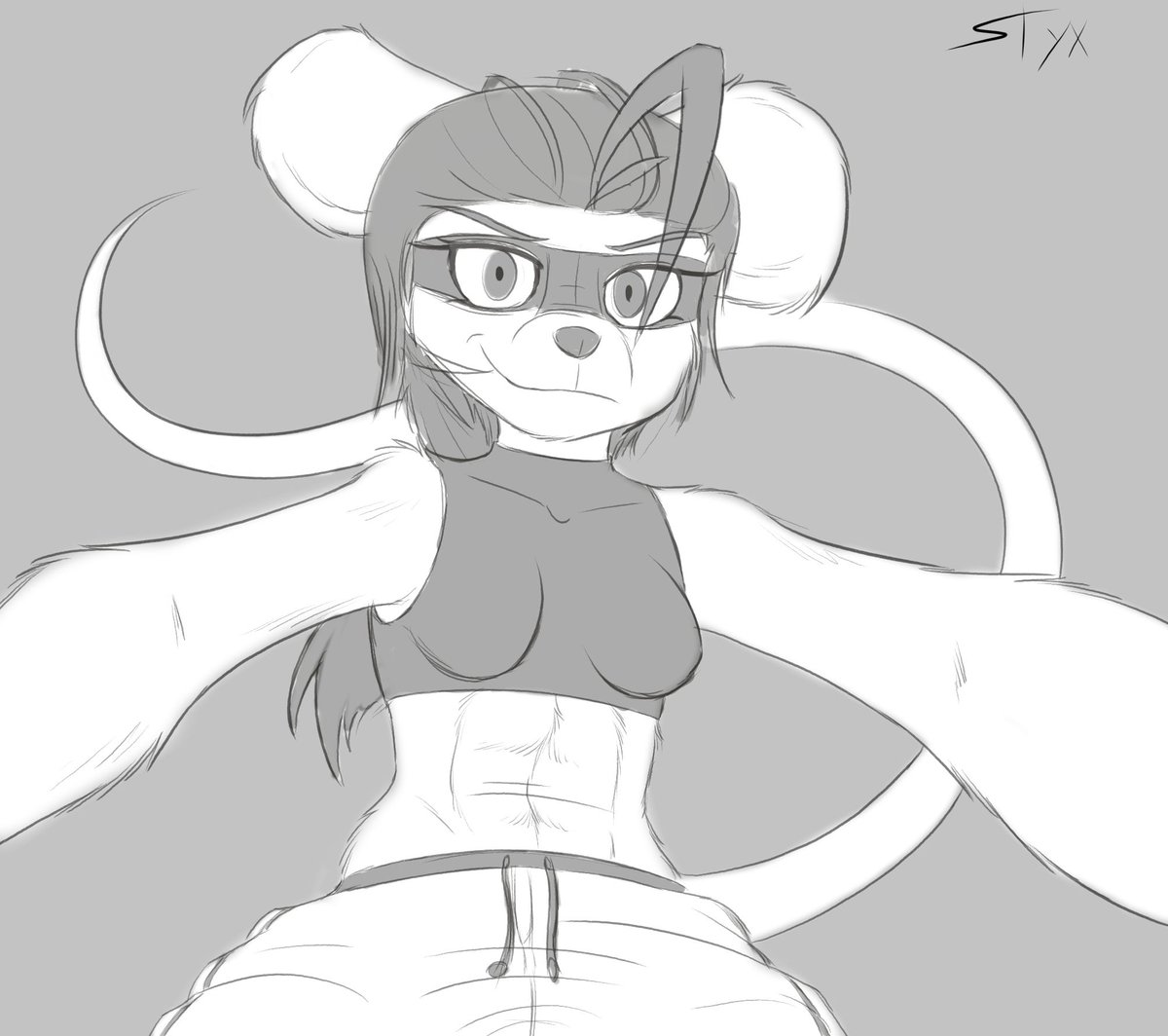 "Pinned you again! Are you even tryin'?"

This is a sketch of Mia I was commissioned to draw over the weekend in about 20 to 30 minutes. I'll probably try and do more stuff like this between fully rendered work to fill in the gaps a bit.

#sketches #commission #furry