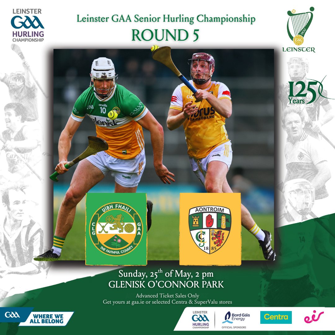 Official Offaly GAA (@offaly_gaa) on Twitter photo ๐๐๐๐ฃ๐จ๐ฉ๐๐ง ๐๐๐ฃ๐๐ค๐ง ๐๐ช๐ง๐ก๐๐ฃ๐ ๐พ๐๐๐ข๐ฅ๐๐ค๐ฃ๐จ๐๐๐ฅ. ๐๐ โบ.
<a href="/Offaly_GAA/">Official Offaly GAA</a> v <a href="/AontroimGAA/">Antrim GAA</a>
Sunday 25th May
<a href="/Glenisk/">Glenisk</a> O'Connor Park
Throw in 2pm
Offaly GAA stands at a crucial crossroads, and this Sunday in Glenisk OโConnor Park, our senior hurlers face Antrim ๐๐๐๐ฃ๐จ๐ฉ๐๐ง ๐๐๐ฃ๐๐ค๐ง ๐๐ช๐ง๐ก๐๐ฃ๐ ๐พ๐๐๐ข๐ฅ๐๐ค๐ฃ๐จ๐๐๐ฅ. ๐๐ โบ.
<a href="/Offaly_GAA/">Official Offaly GAA</a> v <a href="/AontroimGAA/">Antrim GAA</a>
Sunday 25th May
<a href="/Glenisk/">Glenisk</a> O'Connor Park
Throw in 2pm
Offaly GAA stands at a crucial crossroads, and this Sunday in Glenisk OโConnor Park, our senior hurlers face Antrim