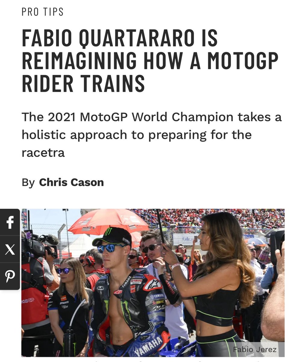 muscle_fitness's tweet image. FABIO QUARTARARO IS REIMAGINING HOW A MOTOGP RIDER TRAINS

The 2021 MotoGP World Champion takes a holistic approach to preparing for the racetra
By Chris Cason

Read Article
muscleandfitness.com/athletes-celeb…

#celebrities #celebritynews #entertainers #entertainment #entertainmentnews